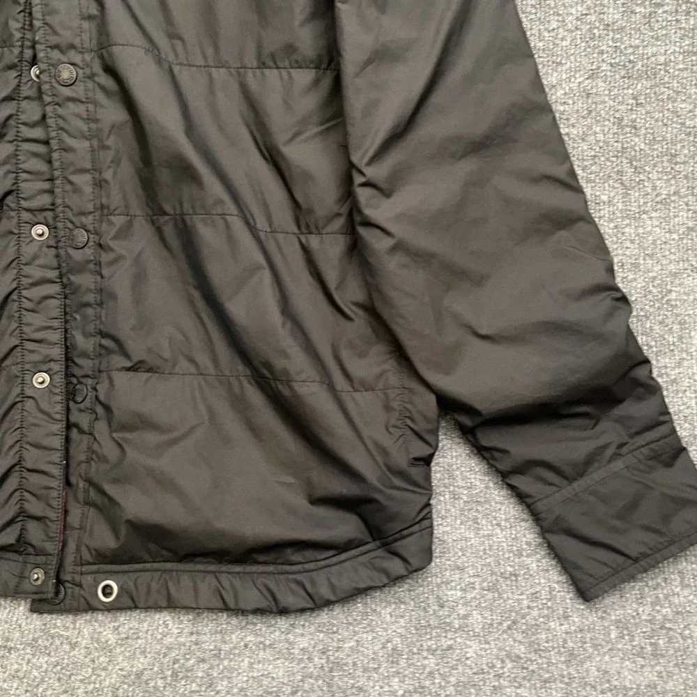 The North Face Quilted Jacket Mens Sz M Insulated Flannel Reversible Black